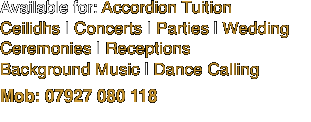 Available for: Accordion Tuition 